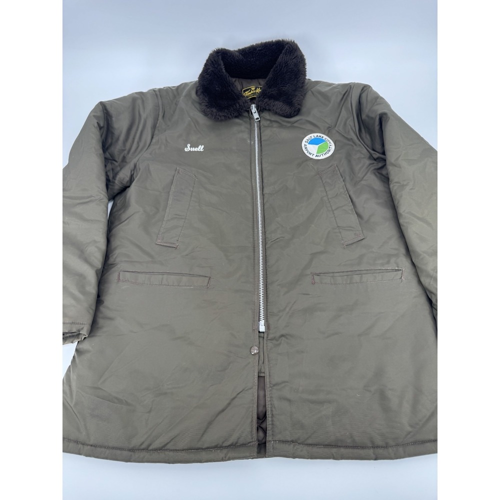Vintage Timber King Salt Lake City Airport Authority Work Jacket Mens Large-XL